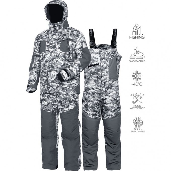 Костюм зимний NORFIN EXPLORER CAMO 01 р.S 340101-S Костюм зимний NORFIN EXPLORER CAMO 01 р.S 340101-S